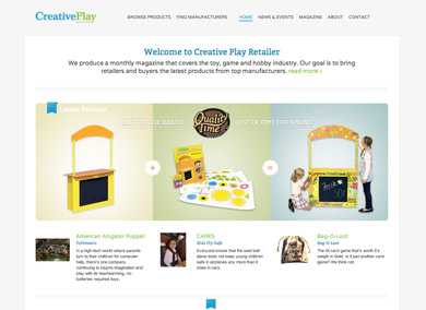 Creative Play Retailer Homepage